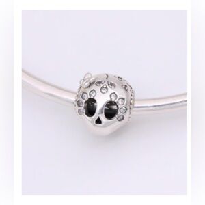 PANDORA Sparkling Sugar Skull Sterling Silver Charm